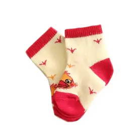Sosete bumbac si elastan, 0-6 luni, puisor, galben- 326-3-0-6-CISEROM-