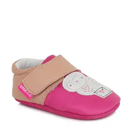 Pantofi de interior din piele naturala, roz, bufnita, D.D.Step- K1596-312-22/23-D.D. Step-