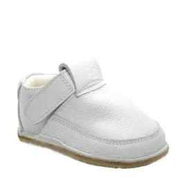Pantofi primii pasi din piele moale cu talpa flexibila si captuseala, alb- RO-15-7-23-By Pebebe-