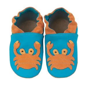 Papucei din piele cu talpa din cauciuc natural cu crab, Babice-  BA-037/20-21-Babice