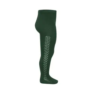 Dres din bumbac cu model lateral crosetat, verde smarald, Condor- 2.591/1-8-780-Condor