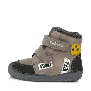 Ghete din piele naturala, primii pași, D.D.Step, gri- W071-357A-25-D.D. Step-