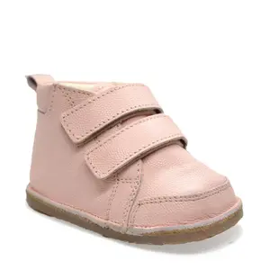 Ghete primii pasi, piele naturala, captuseala din blanita, talpa felxibila, roz deschis- RO-22-10-23-By Pebebe