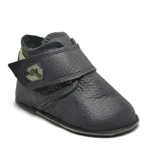 Pantofi din piele, barefoot, pentru primii pasi, Magical Shoes, BALOO, negru- BA02-23-Magical Shoes-