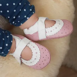 Balerini din piele naturala, talpa din piele intoarsa, Baby pink, Liliputi- 2006001022391-Liliputi-