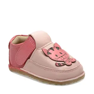 Pantofi barefoot, piele naturala, talpa flexibila, roz, pisica- RO-16-11-23-By Pebebe-