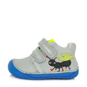 Pantofi din piele naturala, primii pași, talpa flexibila, furnica, gri, D.D.Step- S070-519-21-D.D. Step-