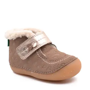 Ghete So Schuss, piele naturala, talpa flexibila, captuseala, maro, Kickers- 909730-10-123-24-Kickers-