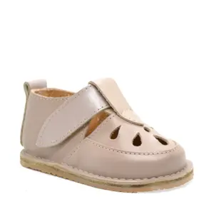 Sandale din piele naturala pentru copii cu talpa flexibila, roz prafuit,- RO-201-5-22-By Pebebe-