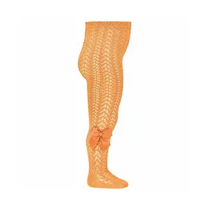 Dresuri copii bumbac crosetat cu funda, peach, Condor_2.530/1-1-617_Pebebe