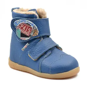 Ghete primii pasi, piele naturala, talpa flexibila, albastru, Mihaill_Ari-201-20_Pebebe