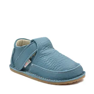 Pantofi barefoot, primii pasi, piele naturala, talpa flexibila, albastru, Artur- Ari-020-3-17-Ariana Baby Shoes-