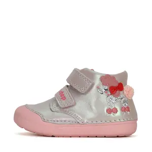 Pantofi din piele naturala, barefoot, argintiu sidef, pudel, D.D.Step- S066-41382B-25-D.D. Step