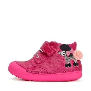 Pantofi din piele naturala, barefoot, roz, pudel, D.D.Step- S066-41382A-25-D.D. Step-