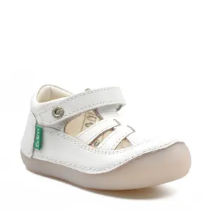 Sandale Sushy, piele naturala, talpa flexibila, alb, Kickers- 611084-10-3-25-Kickers-