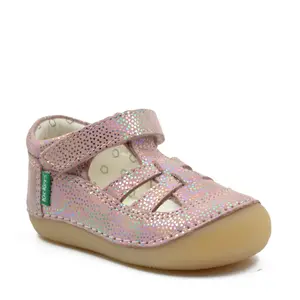 Sandale Sushy, piele naturala, talpa flexibila, roz, Kickers- 927897-10-133-25-Kickers-