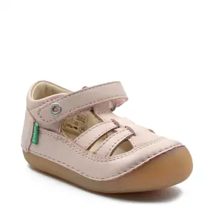 Sandale Sushy, piele naturala, talpa flexibila, roz deschis, Kickers- 895233-10-131-25-Kickers-