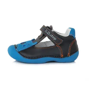 Pantofi decupati din piele naturala primii pași, D.D.Step, bleumarin- H015-395B-20-D.D. Step-