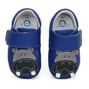 Pantofi primii pasi, interior,  piele naturala, albastru inchis, hipopotam, D.D.Step_K1596-41650-18/19_Pebebe