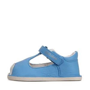 Pantofi barefoot copii, piele naturala, talpa din cauciuc, albastru, D.D.Step- H085-41850-26-D.D. Step-