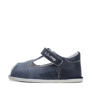 Pantofi barefoot copii, piele naturala, talpa din cauciuc, bleumarin, D.D.Step- H085-41850A-26-D.D. Step