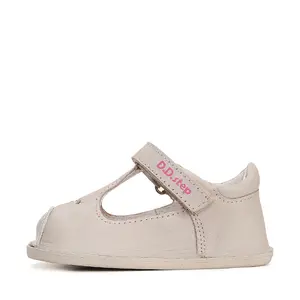 Pantofi barefoot copii, piele naturala, talpa din cauciuc, gri, D.D.Step- H085-41850B-26-D.D. Step