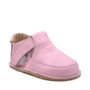 Pantofi barefoot, primii pasi, piele naturala, talpa flexibila, roz, Barbie_Ari-020-6-22_Pebebe