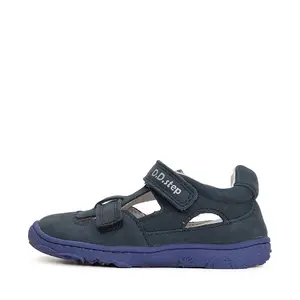 Sandale Copii, barefoot, piele naturala, bleumarin, D.D.Step_G077-41892-20_Pebebe