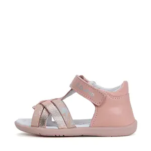 Sandale fete, piele naturala, roz cu barete roz sidef, D.D.Step_G075-41955AM-30_Pebebe