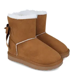 Cizme copii,material textil, blanita sintetica, Cloud, maro, Garvalin- 241550-A127-27-Garvalin