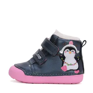 Ghete fete, piele naturala, talpa flexibila, captusite, bleumarin, pinguin, D.D.Step- W066-42268-25-D.D. Step