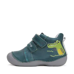 Pantofi baieti, piele naturla, talpa flexibila, verde, crocodil, D.D.Step- S015-42325-24-D.D. Step