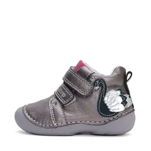 Pantofi fete, piele naturla, talpa flexibila, bronz sidef, lebada, D.D.Step- S015-42532A-23-D.D. Step