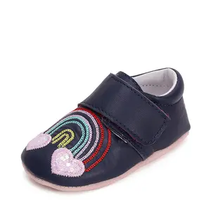 Pantofi primii pasi, interior, piele naturala, bleumarin, curcubeu, D.D.Step- K1596-42770-22/23-D.D. Step