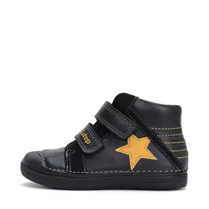 Ghete baieti, piele naturala, talpa flexibila, negru, D.D.Step_A049-42271AM-29_Pebebe