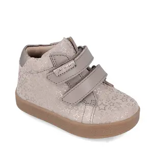 Ghete copii, piele naturala, Peke, maro cu stelute, Garvalin_241316-A780-23_Pebebe
