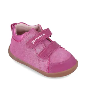 Pantofi copii, piele naturala, Soft & Fun, roz sidef, Garvalin_241301-C776-19_Pebebe