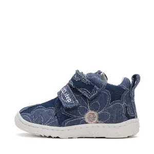 Pantofi fete, material textil, bleumarin, denim, flori, D.D.Step_C077-42610B-25_Pebebe