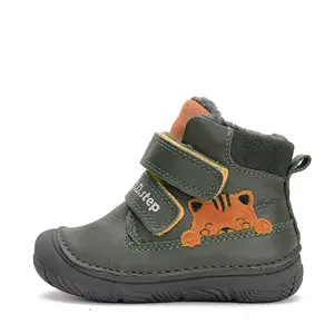 Ghete baieti, piele naturala, captusite, verde inchis, pisica, D.D.Step- W082-42774C-25-D.D. Step