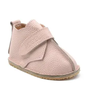 Ghete fete, barefoot, piele naturala, primii pasi, roz- RO-121-1-21-By Pebebe