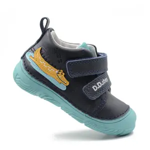 Pantofi baieti, piele naturala, talpa flexibila, bleumarin, crocodil, D.D. Step- S082-51541-25-D.D. Step