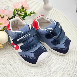 Pantofi Biomecanics baieti, piele naturala si material textil, Biogateo Casual, bleumarin_252119-A556-18_Pebebe