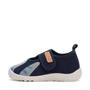 Pantofi copii de interior, barefoot, material textil, decupati, talpa flexibila, negru, D.D Step_C086-51628AM-31_Pebebe