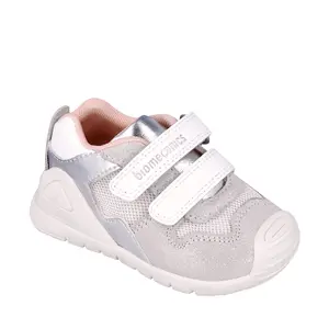 Pantofi Biomecanics fete, piele naturala si material textil, Biogateo Casual, Alb- 252120-C313-24-Biomecanics