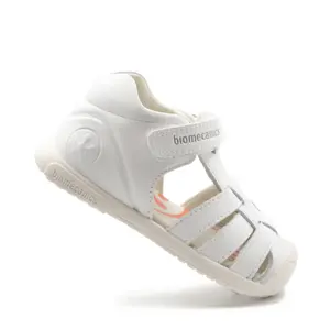 Sandale Biomecanics copii, piele naturala, talpa flexibila, protectie degete, Biogateo Casual, alb,- 252123-D050-25-Biomecanics