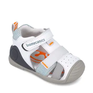 Sandale Biomecanics baieti, piele naturala, talpa flexibila, protectie degete, Biomecanics Biogateo Casual, kaki- 252117-C050-21-Biomecanics
