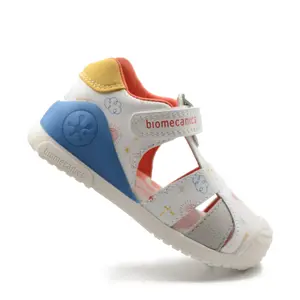 Sandale Biomecanics baieti, piele naturala, talpa flexibila, protectie degete, Biogateo Casual, albastru,- 252116-C835-25-Biomecanics