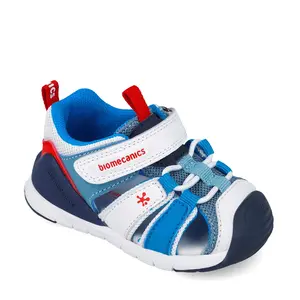 Sandale Biomecanics baieti, talpa flexibila, protectie degete, Biogateo Casual, albastru- 252135-B057-24-Biomecanics