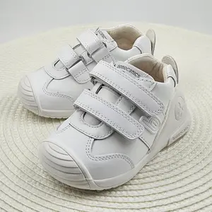 Pantofi copii, piele naturala, Biogateo Sport, alb, Biomecanics_221001-C-22_Pebebe