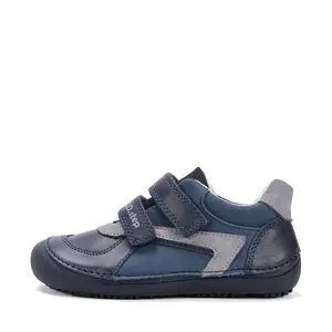 Pantofi din piele naturala pentru copii, barefoot, talpa flexibila, bleumarin, D.D.Step_S063-52548M-29_Pebebe